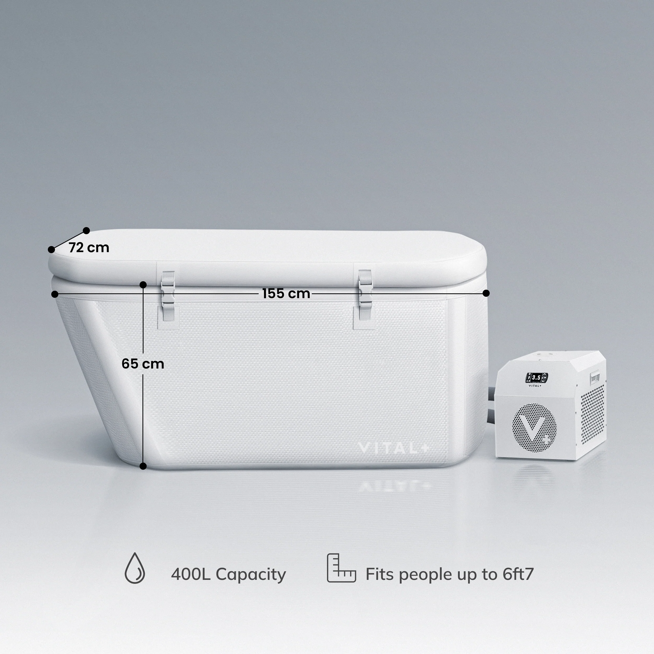 Arctic White Ice Bath + Ultra X2 Chiller - Image 3